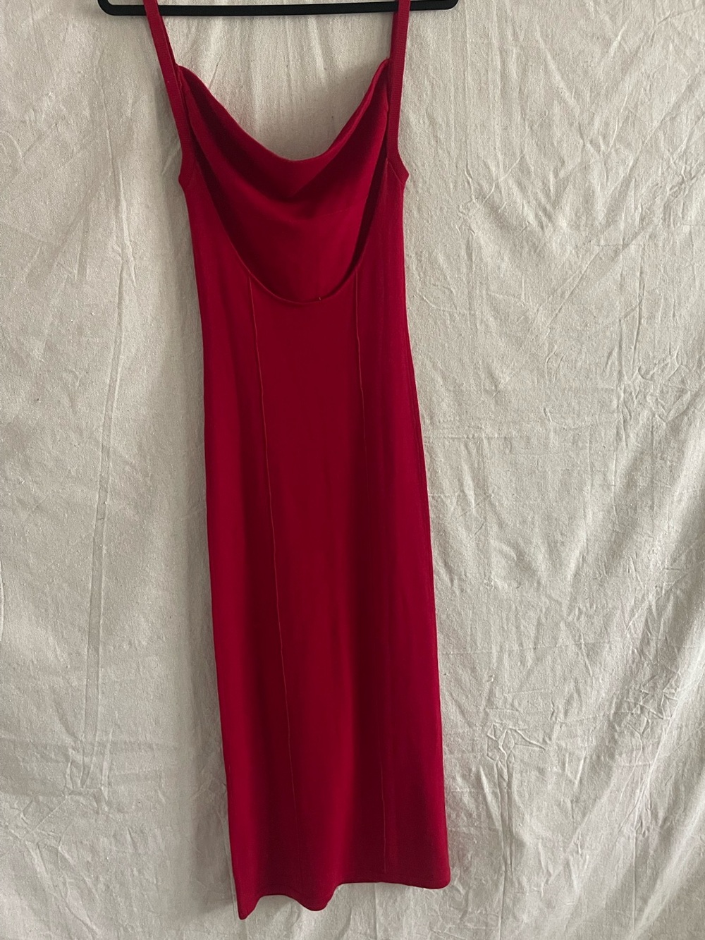 Reformation Gaia Regenerative Merino Sweater Dress | Size small | Lipstick Red - Picture 9 of 12